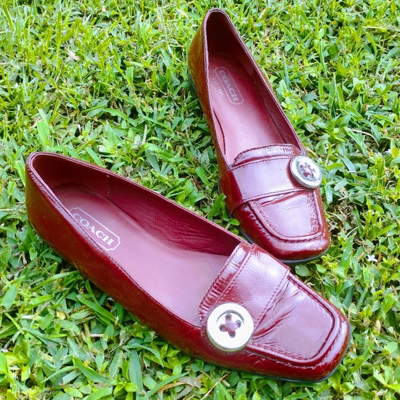COACH Patent Leather Women's Loafers - Picture 1 of 14